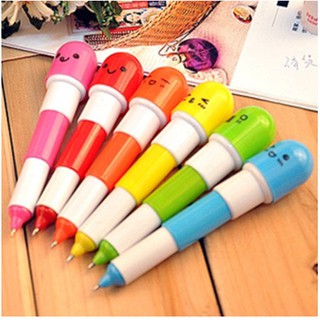 Bút bi viên thuốc mực xanh cute
