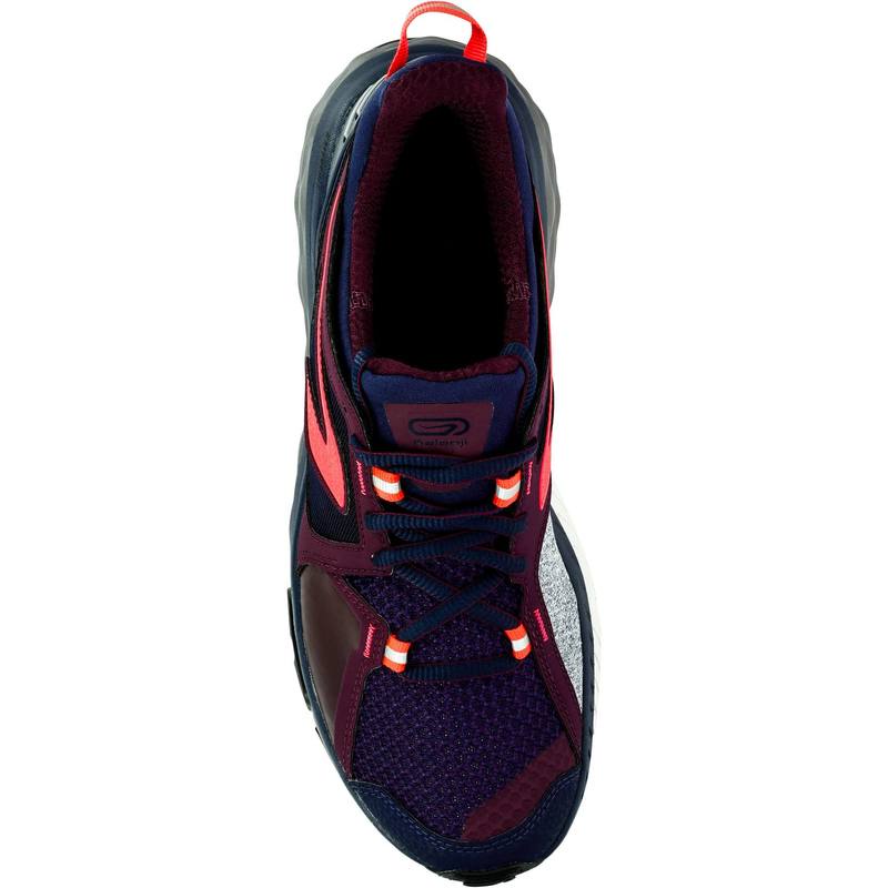 Giày chạy bộ Decathlon run comfort grip cho nữ - đỏ bordeaux size 40