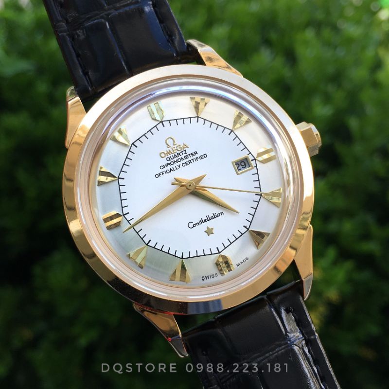 Đồng hồ nam O.MEGA, dòng cổ điển hot nhất hiện nay, dây da cao cấp, kính cong, chống nước, bảo hành 1 năm | BigBuy360 - bigbuy360.vn