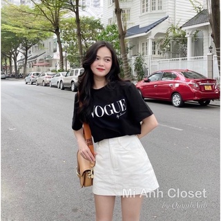 [ẢNH CHỤP THẬT] Set áo phông chân váy kaki mềm