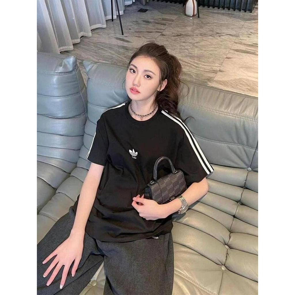 Áo thun Adidas 3 sọc, áo thun nam nữ basic T13, chất cotton 100% form chuẩn i hình Hight Bar Store