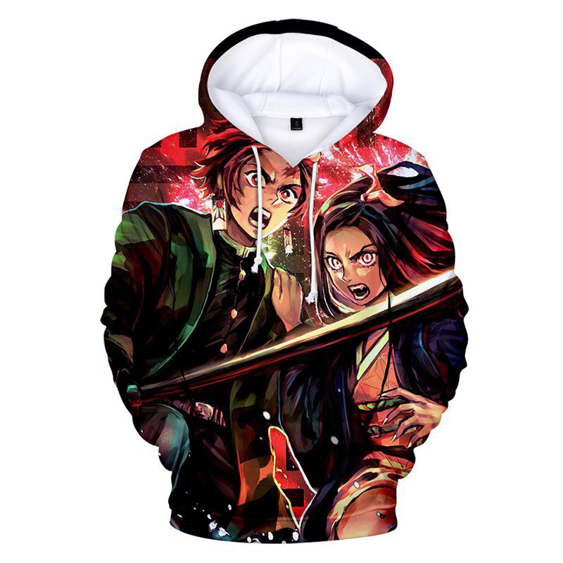 Áo Hoodie In Họa Tiết 3D Hóa Trang Nhân Vật Anime Demon Slayer:Kimetsu No Yaiba