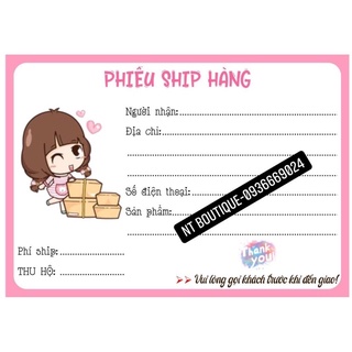 PHIẾU SHIP -  GỬI HÀNG ( decal chỉ cần ghi thông tin lột ra và dán )