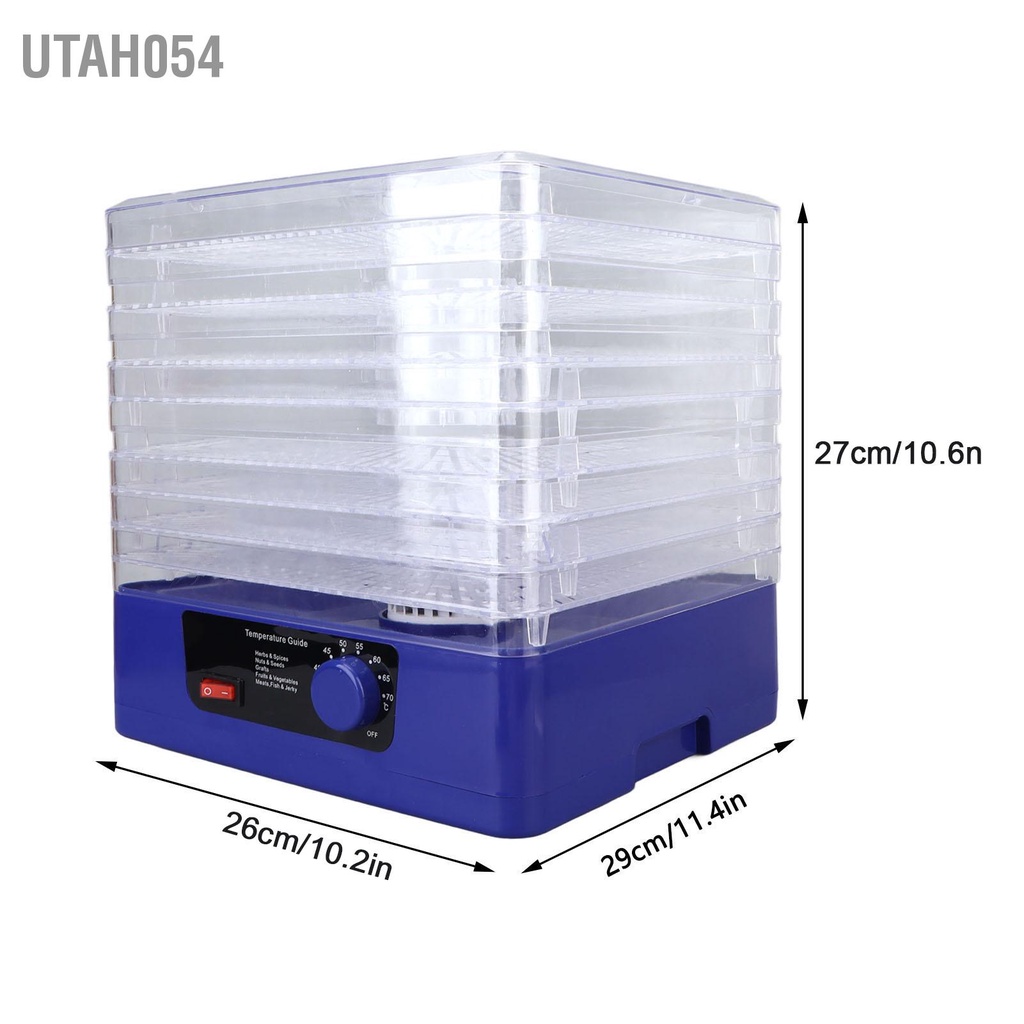 [Hàng Sẵn] Máy sấy hoa quả - Máy sấy thực phẩm tuần hoàn nhiệt cao 8 khay cho nhà bếp 350W【Utah054】