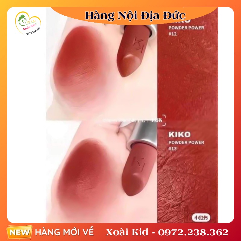 Son Lì KIKO Powder Power Lipstick - Nội địa Đức Đủ Bill