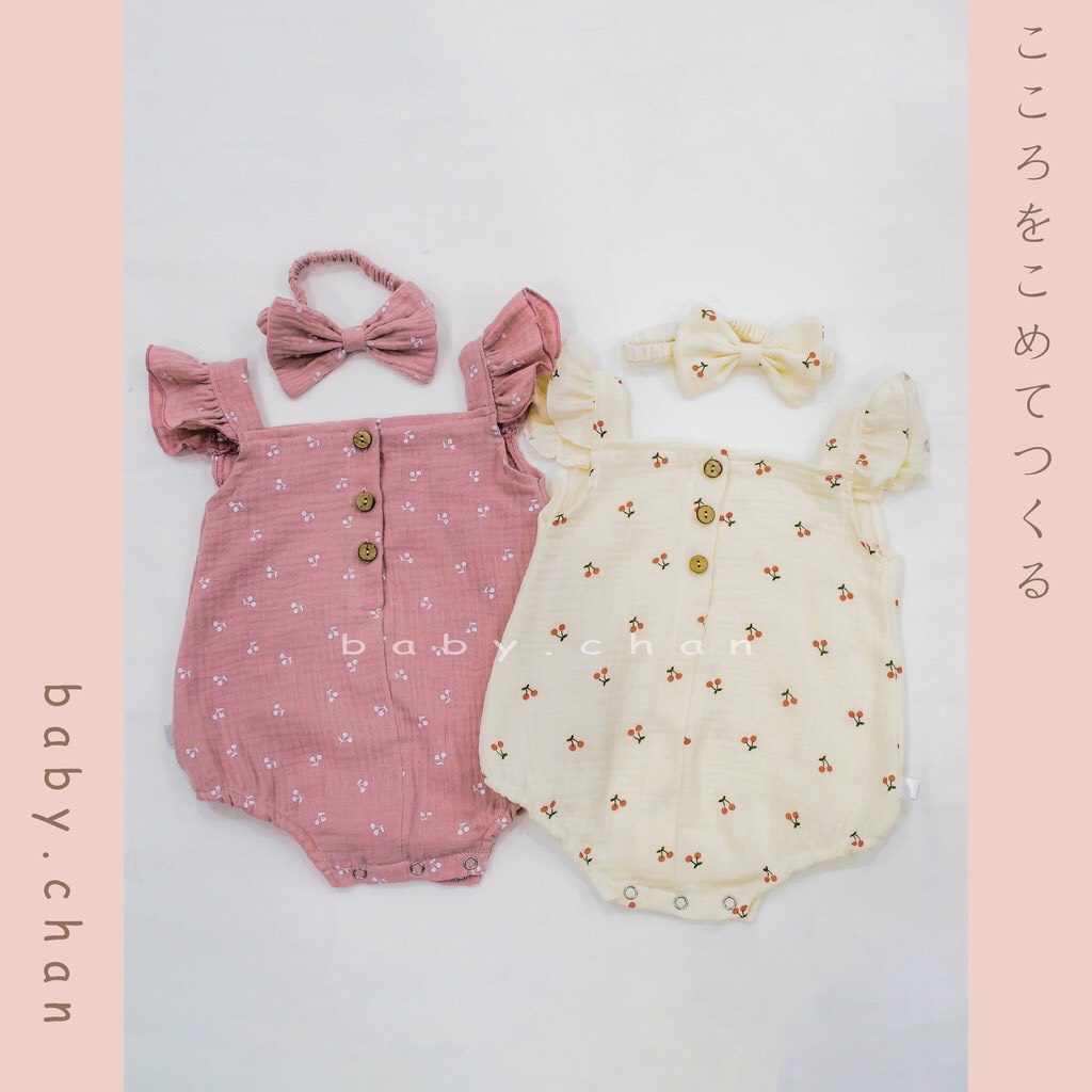 Bodysuit cho bé, áo liền quần bé gái, bodysuit cho bé gái sơ sinh,6 tháng, 1 tuổi vải cotton thấm hút mồ hôi, mềm mịn.