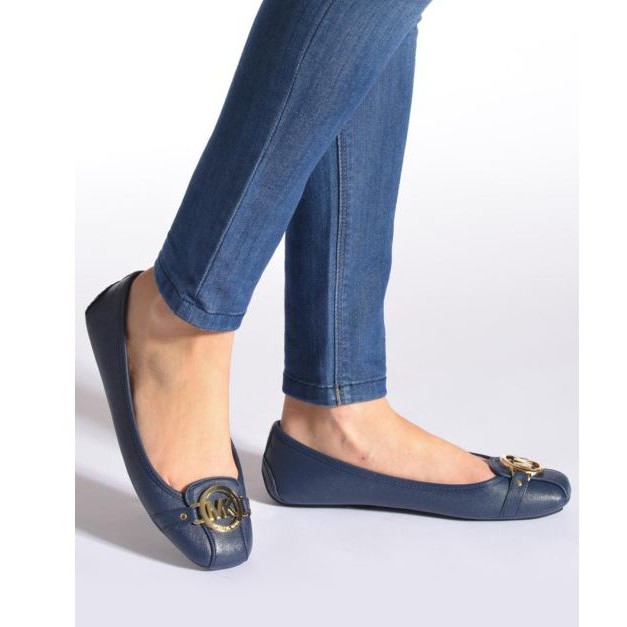 Giày búp bê Michael Kors Fulton Moc Navy Leather