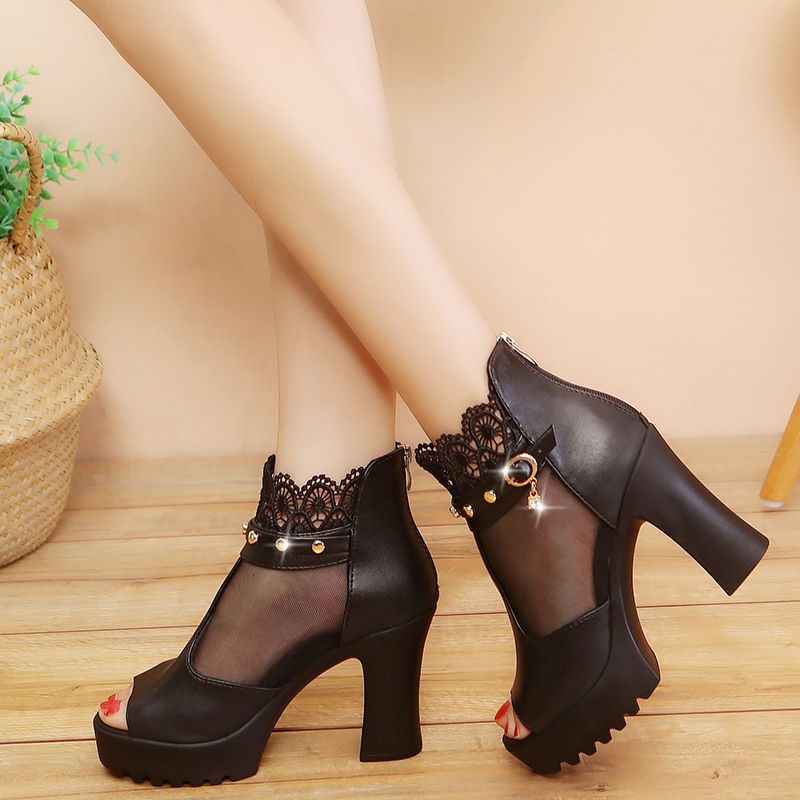 Giày Cao Gót Sandal Nữ Đế Dày Chống Nước Thời Trang 2020