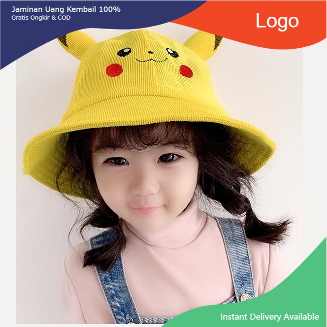 Nón Lưỡi Trai Pikachu, Mũ Tai Bèo Pikachu Dễ Thương Cho Bé Từ 1-2 Tuổi Chất Vải Nhung Mềm Mại