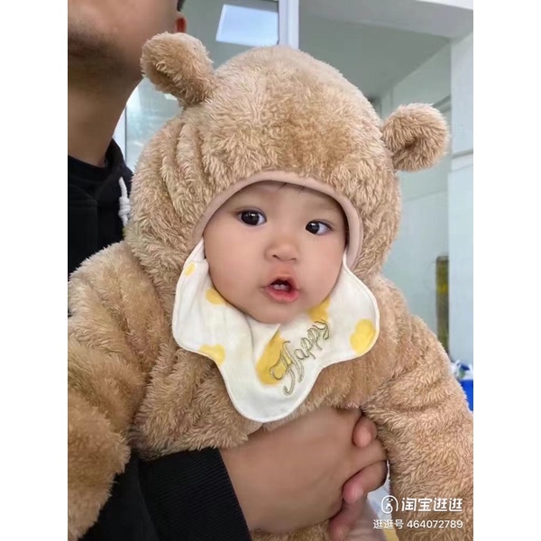 Áo lông Gấu lót nỉ đủ size cho Bé