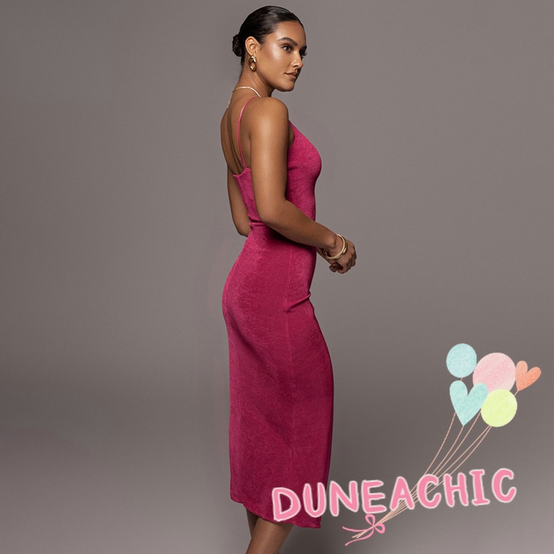 DUNEA Đầm sát nách xẻ tà quyến rũ thời trang cho nữ