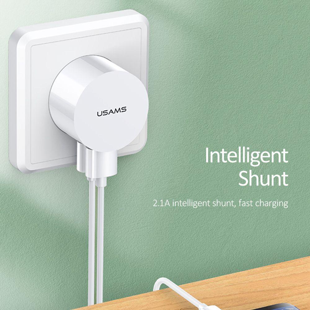 Cốc Sạc Nhanh Hai Cổng Usb Tròn EU UK Mini Cho Điện Thoại Di Động Khi Đi Du Lịch