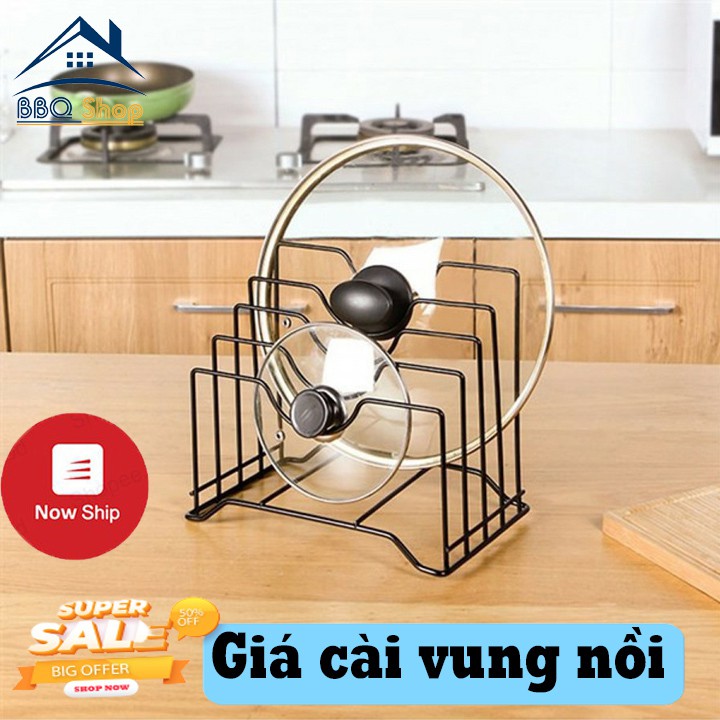 [RẺ VÔ ĐỊCH] Kệ Gác,Giá Đứng Để Vung Nồi Và Dao Thớt 4 Khe TIỆN DỤNG