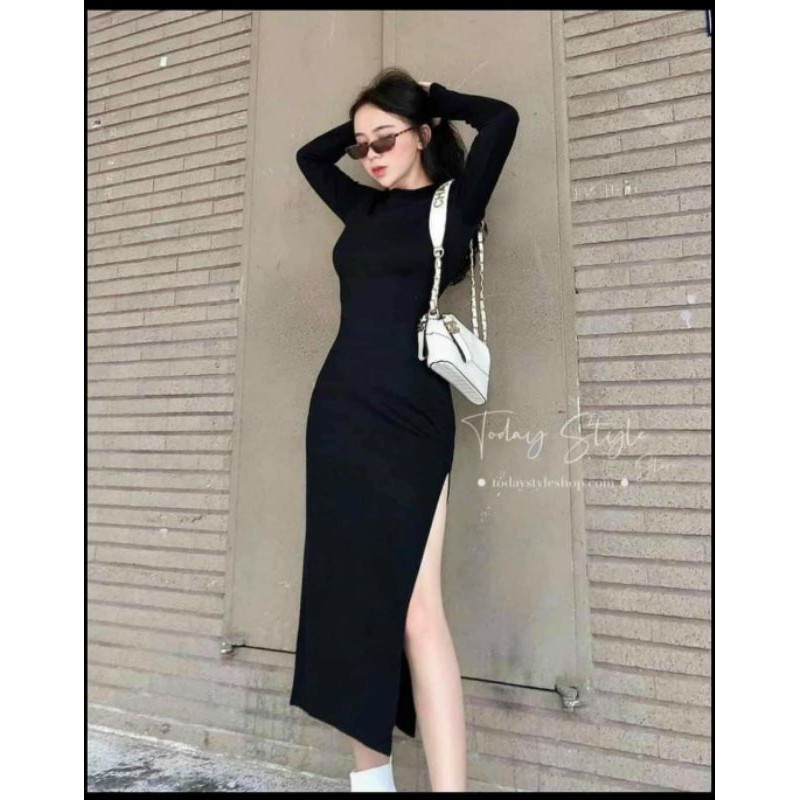 Váy xuông xẻ tà