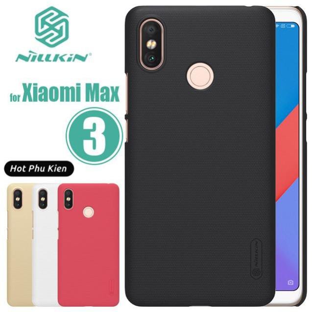 BH[ 1 ĐỔI 1]Ốp lưng sần Xiaomi Mi Max 3 Nillkin mặt lưng nhung mịn (Tặng kèm 1 miếng dán màn hình hoặc đế dựng điện thoạ