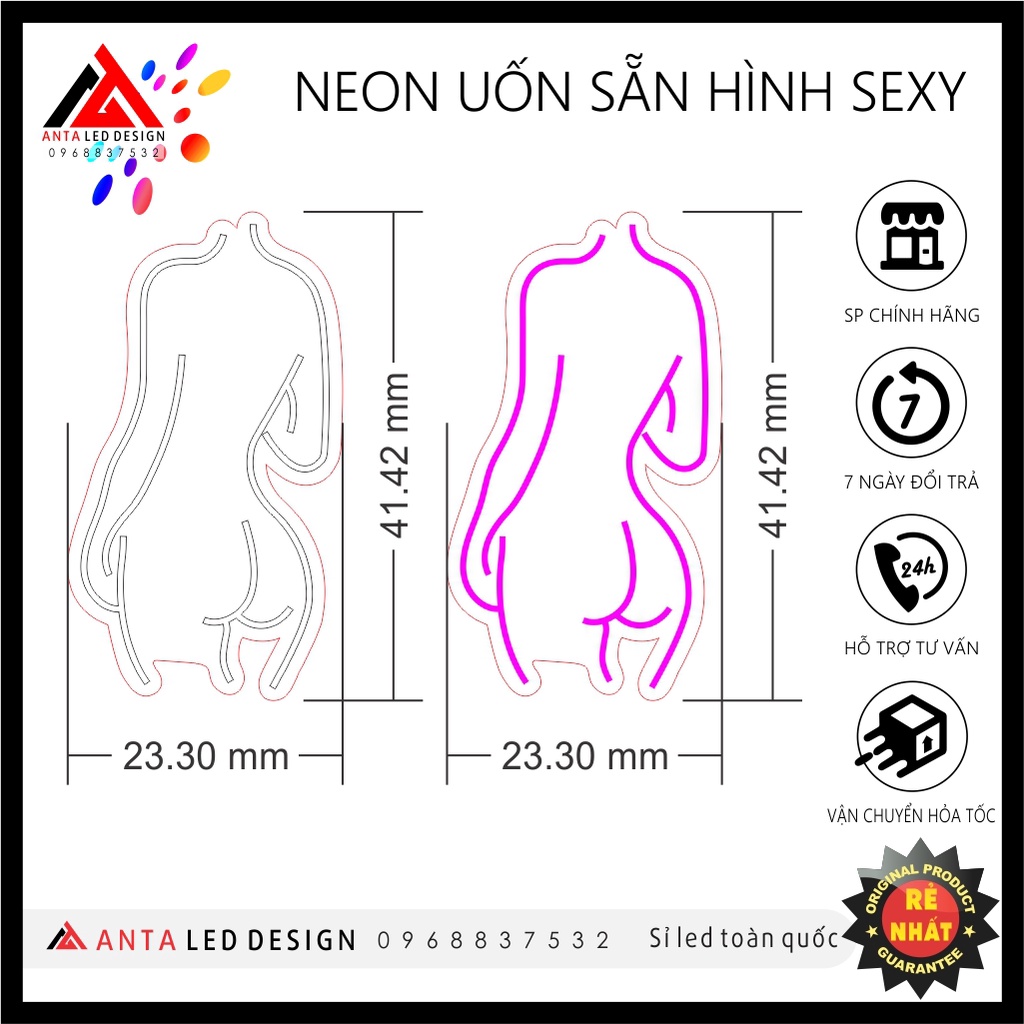 Đèn led NEON trang trí hình Sexy siêu đẹp