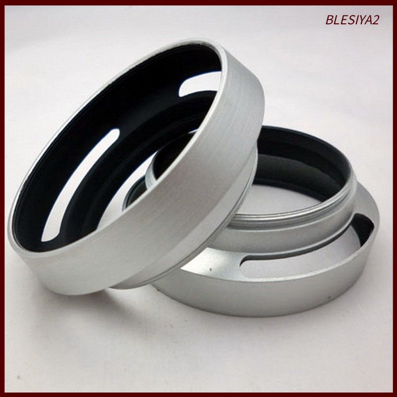 2pcs 40.5mm Metal Tilted Vented Lens Hood Shade for Leica M Aluminum Silver