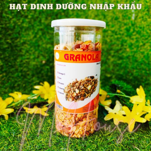 [Mã GROADO1 giảm 10K đơn 50K] Granola yến mạch mix 7 loại hạt dinh dưỡng ăn liền - giòn thơm - 500gr