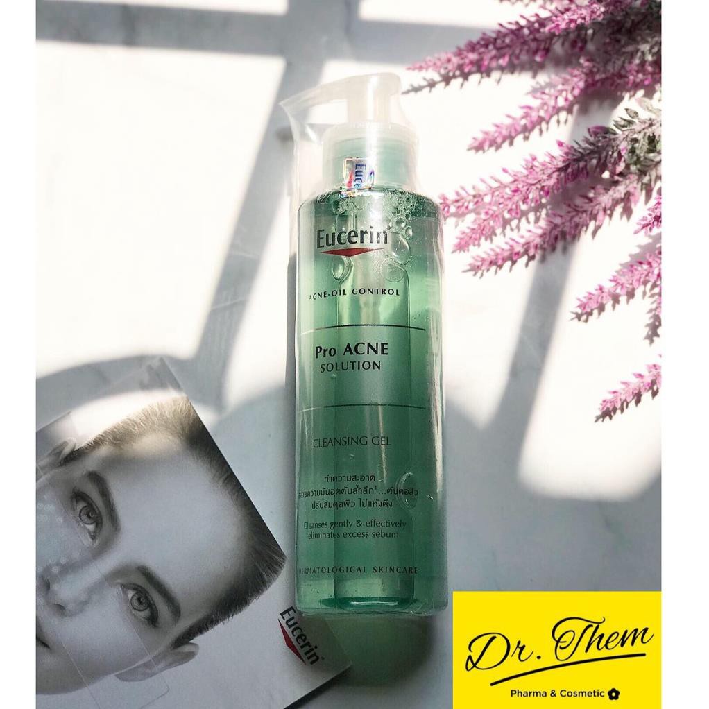 ✅[CHÍNH HÃNG] Sữa Rửa Mặt Eucerin Cho Da Dầu Mụn- Eucerin Pro ACNE Solution Cleansing Gel 200ml Acne Oil Control Proacne