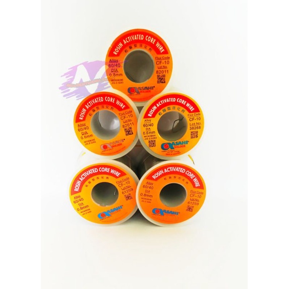 Thiếc hàn asahi , chì hàn Asahi 0.8mm , 0.6mm loại 200g ,500g