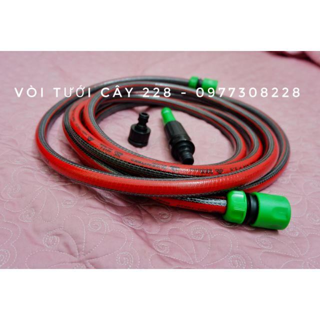Bộ dây vòi tưới cây, rửa xe tăng áp đa năng xịn xò dài 5 mét