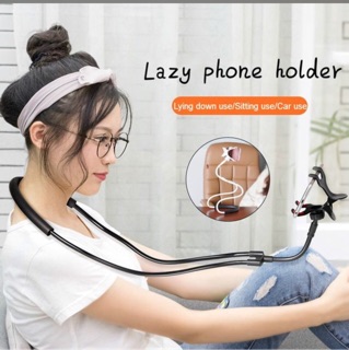 Kẹp điện thoại /ipad  lười đeo cổ