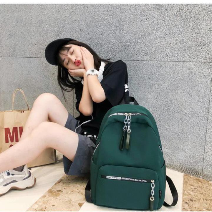 Balo nữ ulzzang siêu chống nước khóa xích Staye Professional TX119