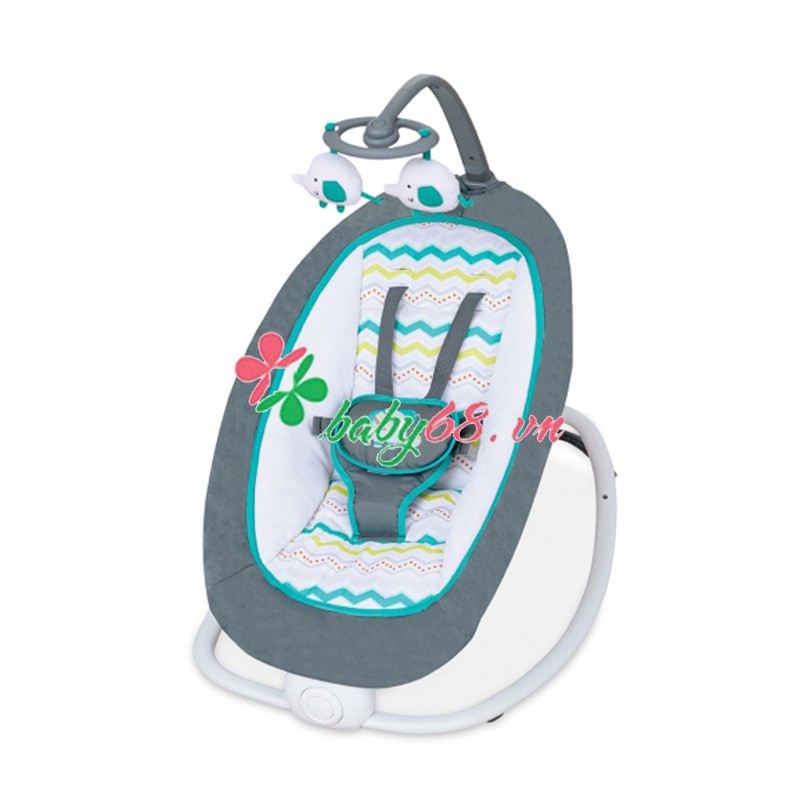 Ghế rung cao cấp gấp gọn có nhạc Mastela 6915 - 6197 - Có đồ chơi, 4 nấc điều chỉnh độ cao gọn nhẹ tiện lợi