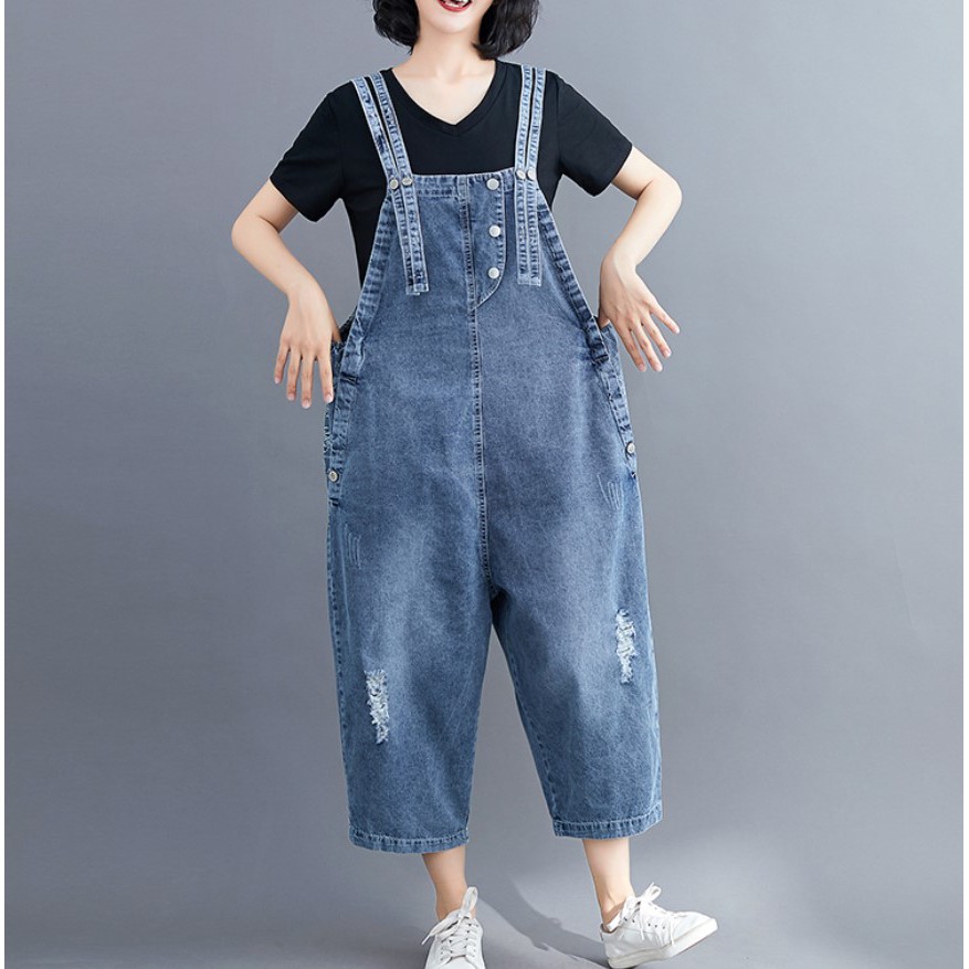 A187 Yếm big size freesize thời trang dáng lửng trẻ trung dễ phối đồ