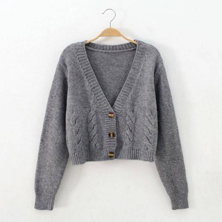 Áo Sweater Mỏng Dáng Ngắn In Hoa Kiểu Hàn Quốc Xinh Xắn
