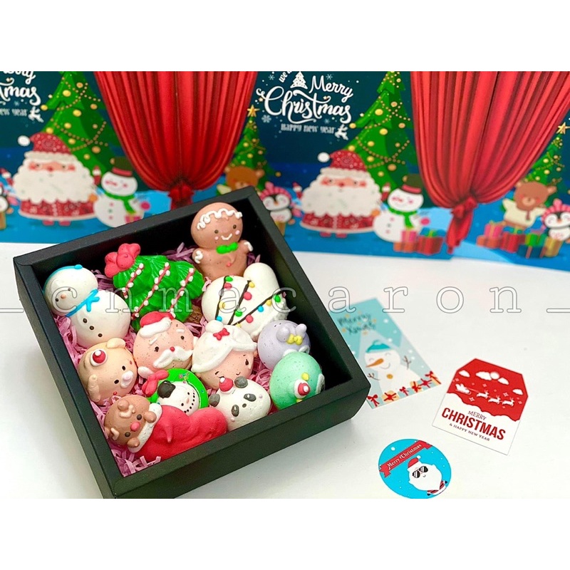 Set 12 bánh meringue noel ngẫu nhiên