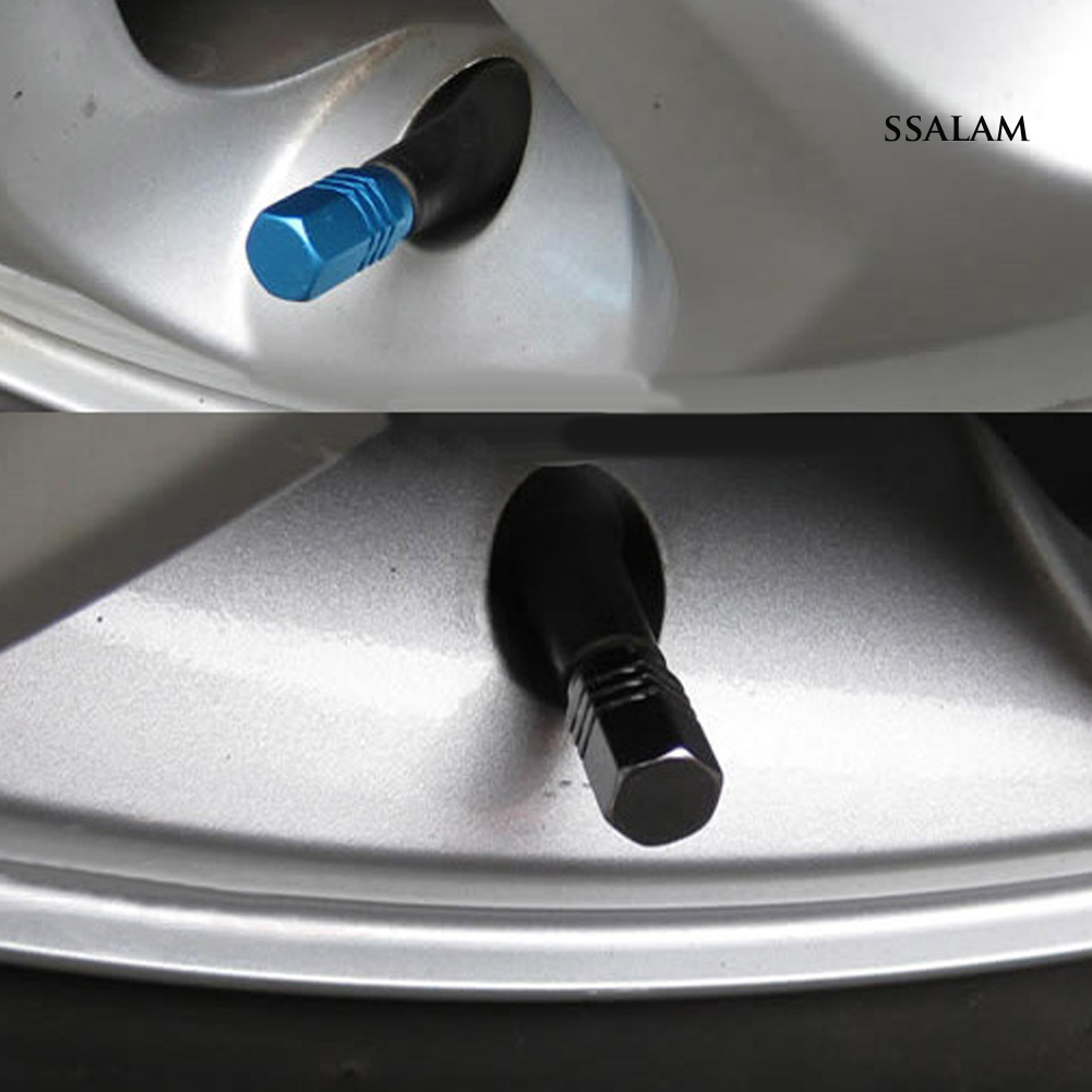 Set 4 Nắp Van Hơi Lốp Xe Ô Tô / Xe Tải Bằng Nhôm