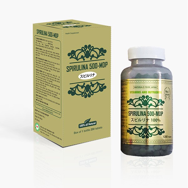1200 viên Tảo xoắn Spirulina 500 MDP – Hỗ trợ thanh lọc, đẹp da, tăng cường sinh lý- Date xa
