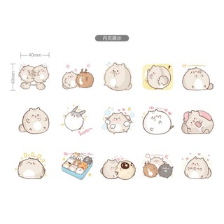 Set 45 sticker hình chuột hamster