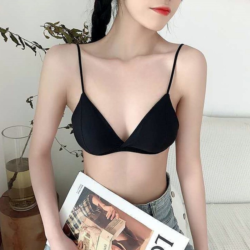 Áo Ngực Thể Thao Hình Tam Giác Khoét Sâu Chữ V Không Gọng Thép / Hở Lưng Không Đường May Chống Sốc Thoáng Khí Cho Nữ