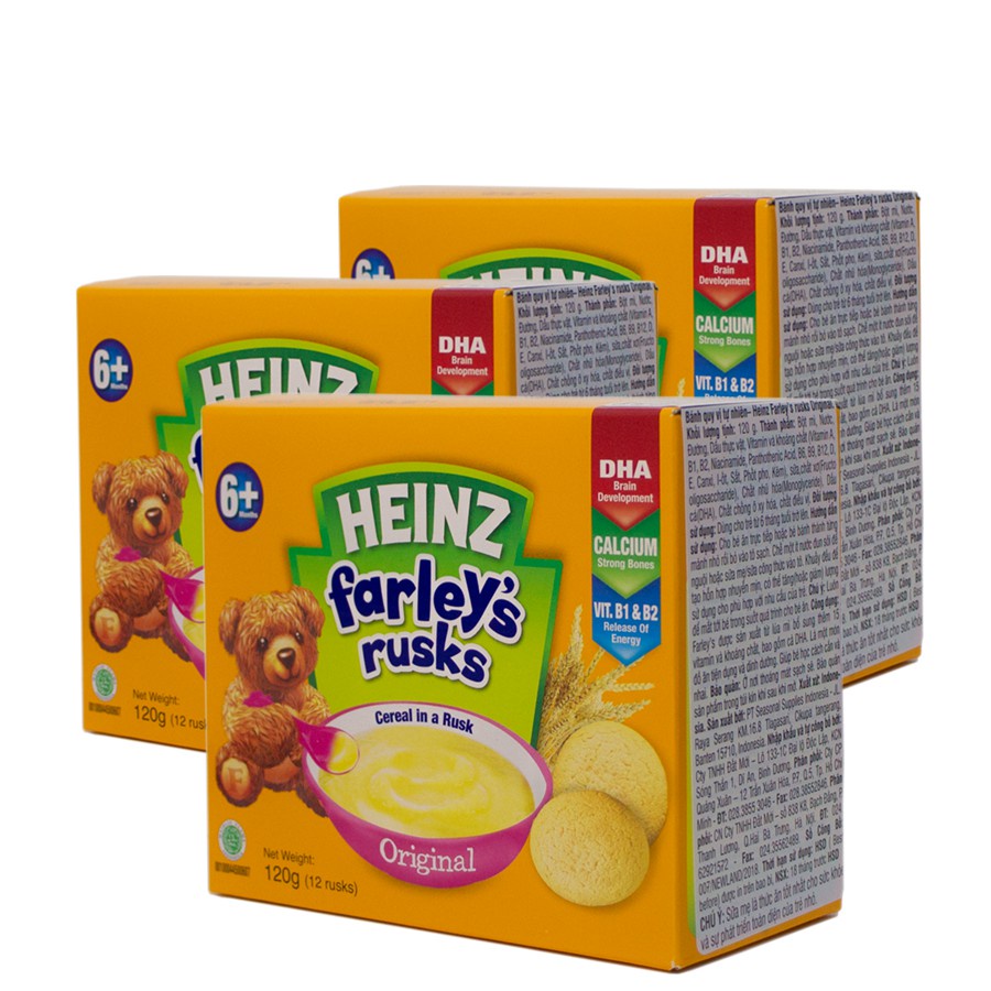 Bánh Quy Ăn Dặm Heinz Farley's Rusks 120g Cho Bé Ăn Dặm Từ 6 Tháng Tuổi Date 4/2023 - ShopMekhoai