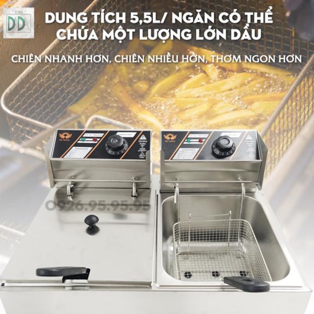 [Sỉ] Bếp chiên đôi - Đồ gia dụng nhà bếp - Thiết bị máy móc pha chế