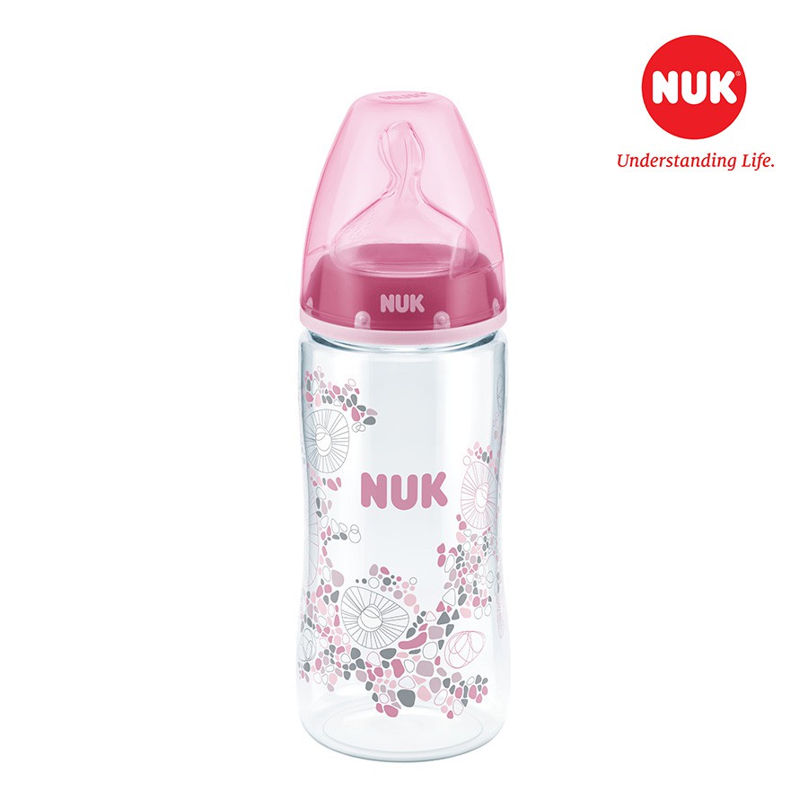 Bình sữa NUK PA 150ml/300ml núm ti Silicone