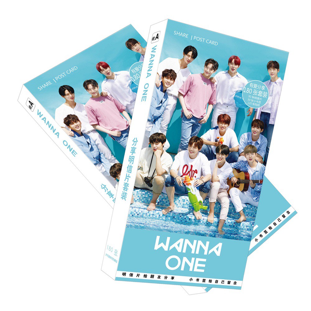 (Có Sẵn) TRỌN BỘ HỘP POSTCARD ẢNH NHÓM NHẠC EXO WANNA ONE TFBOYS (30 Postcard + 30 Lomo + 120 Hình Dán)