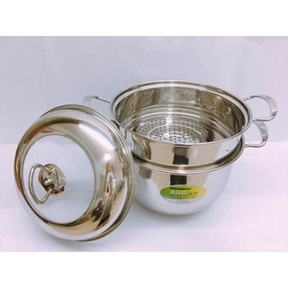 Mua Bộ nồi xửng hấp HÀN QUỐC 3 đáy inox size 22 cm