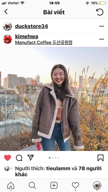 Áo khoác da chần bông ulzzang