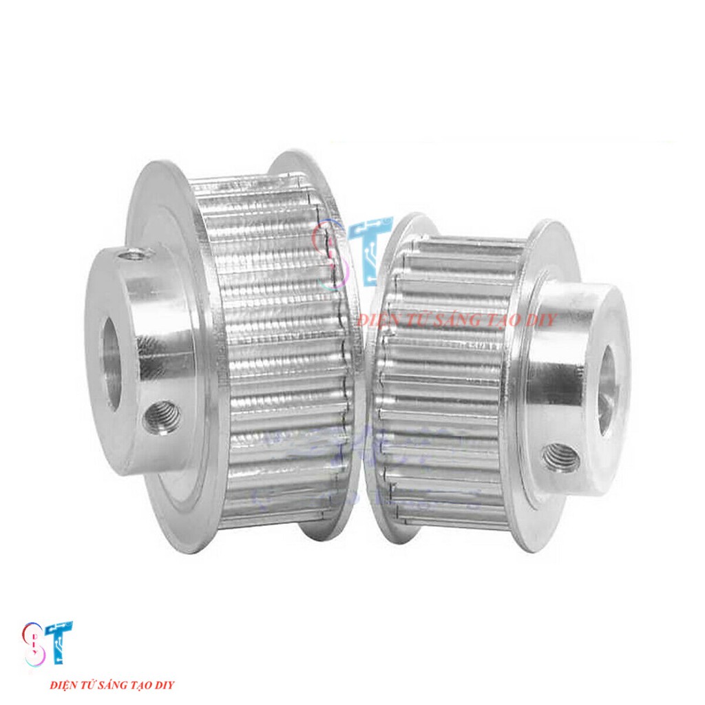 Pulley Bánh Răng Nhôm 5M 25 Răng Bản Rộng Đai 16mm Trục 10mm