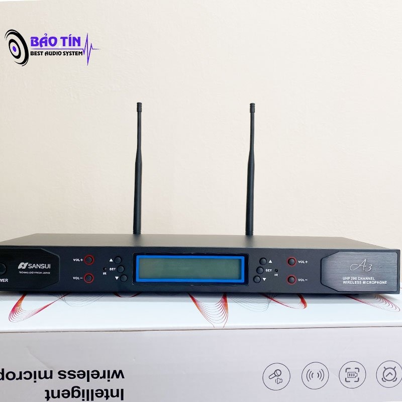 Mic không dây Sansui A3 tự động ngắt- Đẳng cấp thương hiệu Nhật Bản