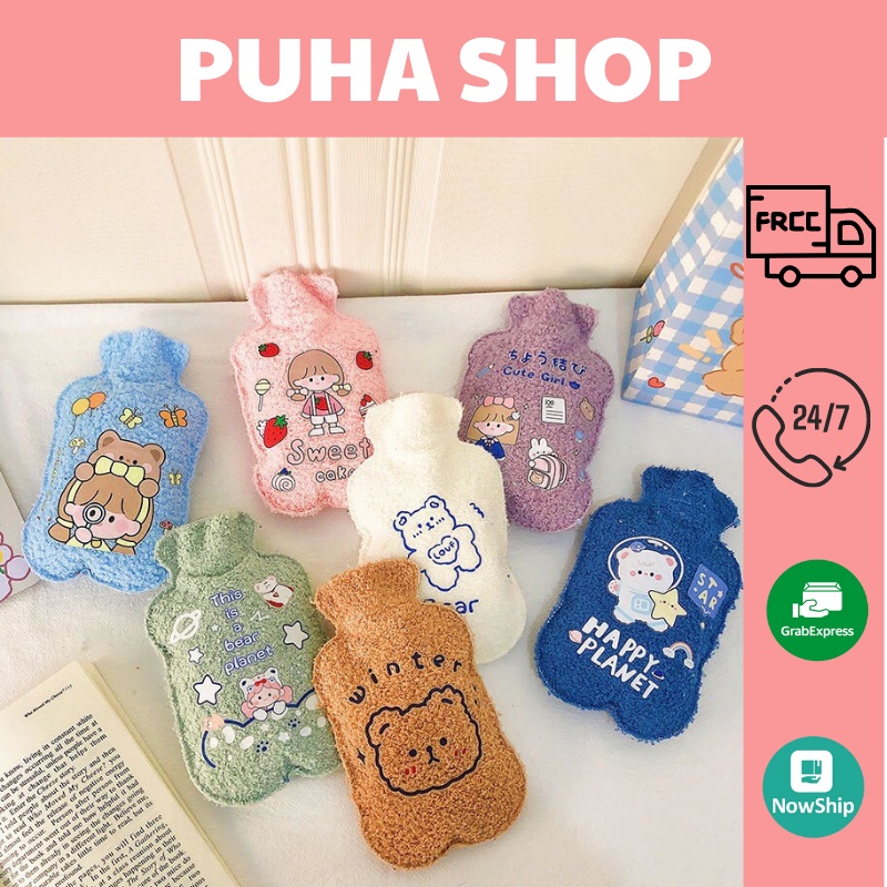 Túi chườm nóng lạnh mini Puha 200ml đa năng chườm bụng sưởi ấm tay chân 200ml.