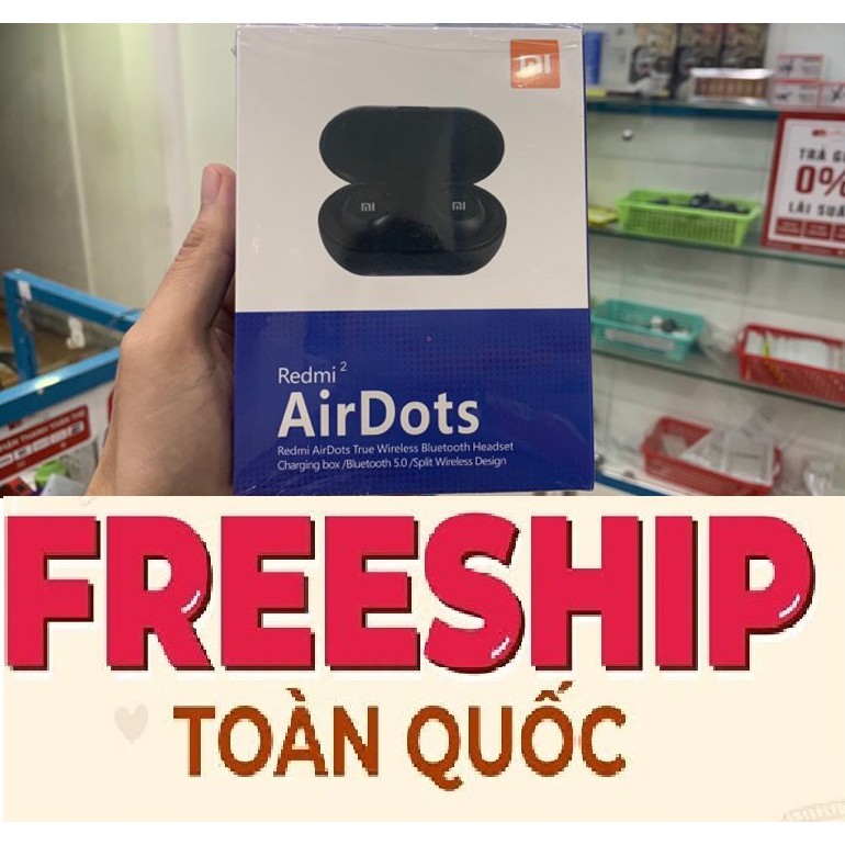 [FREE SHIP] Tai Nghe Bluetooth 5.0 AirDots Redmi 2, chất âm ấm, Bass-treble rõ ràng ver 2021