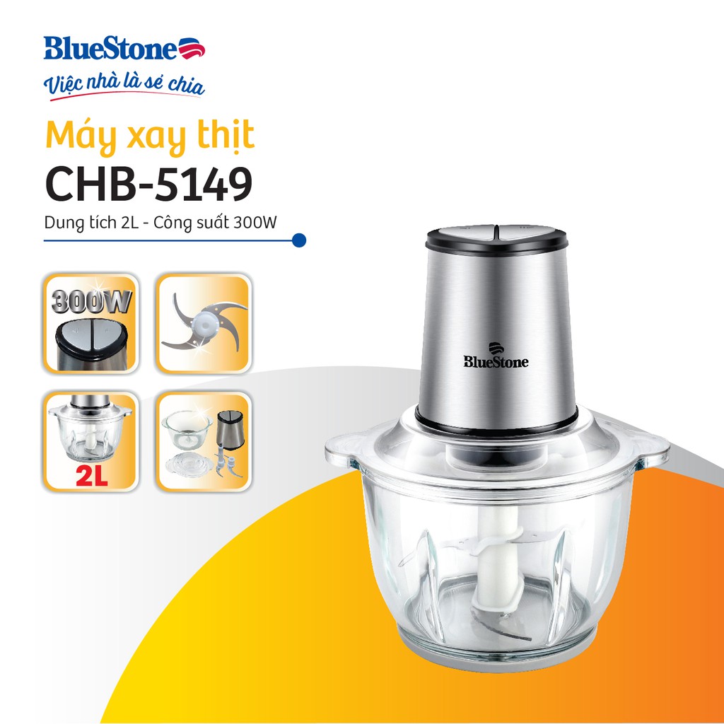 máy xay thịt đa năng công suất 300W hàng chính hãng Bluestone CHB-5149 Gia Dụng Hướng Dương