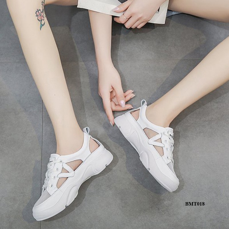 Giày thể thao nữ hở gót, Sandals rọ nữ thoáng khí, chống trơn, siêu êm, dùng đi làm, đi chơi BMT018