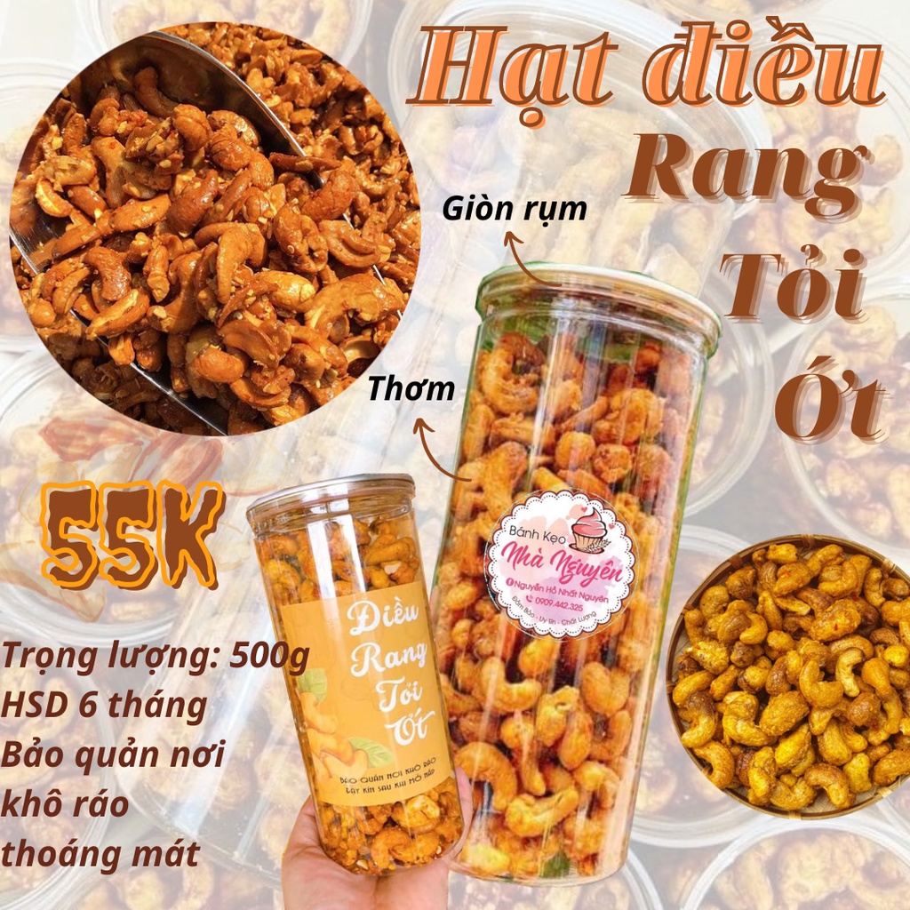 hạt điều tỏi ớt lá chanh