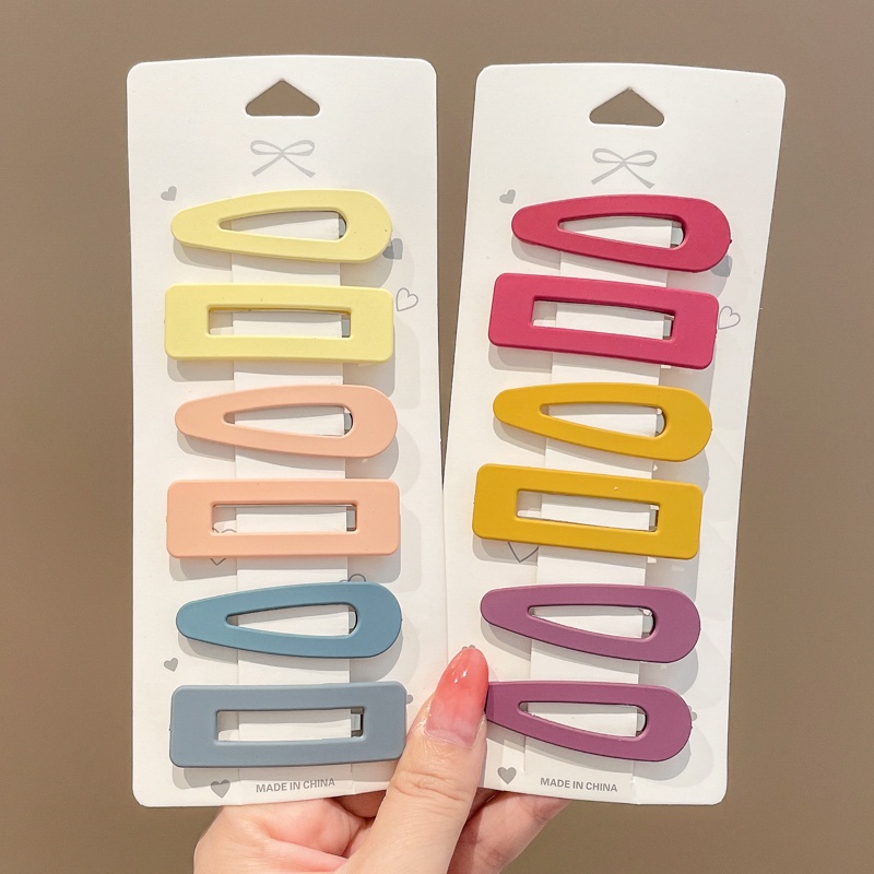 Kẹp Tóc Nữ Hình Vuông Nhiều Màu Sắc Dễ Thương
