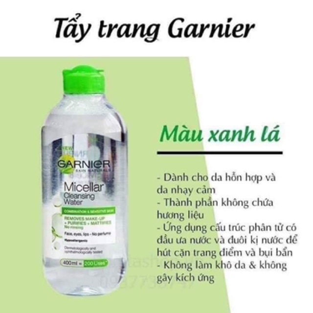 Tẩy trang Garnier 400ml